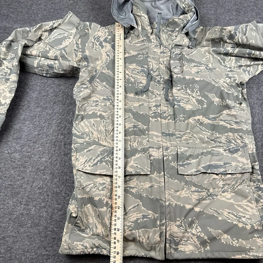 US Airforce Jacket Mens Small Regular Parka Military Tiger Stripe Camo APECS